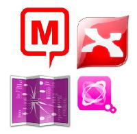 Icons von Xmind, Novamind, Mindmeister, Mindmanager