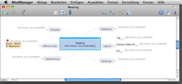 Screenshot von Mindmanager